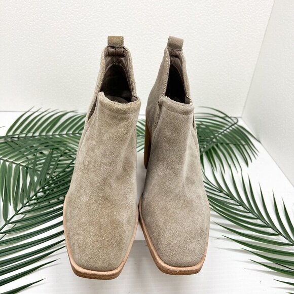 Jeffrey Campbell Cromwell Size 6.5 Suede Grey Cut Out Western Ankle Cutout Boot - Picture 2 of 14